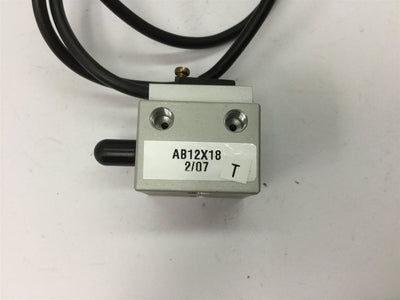 Used Compact AB12X18 Pneumatic Cylinder, Bore: 1/2", Stroke: 1/8", 10-32 Ports