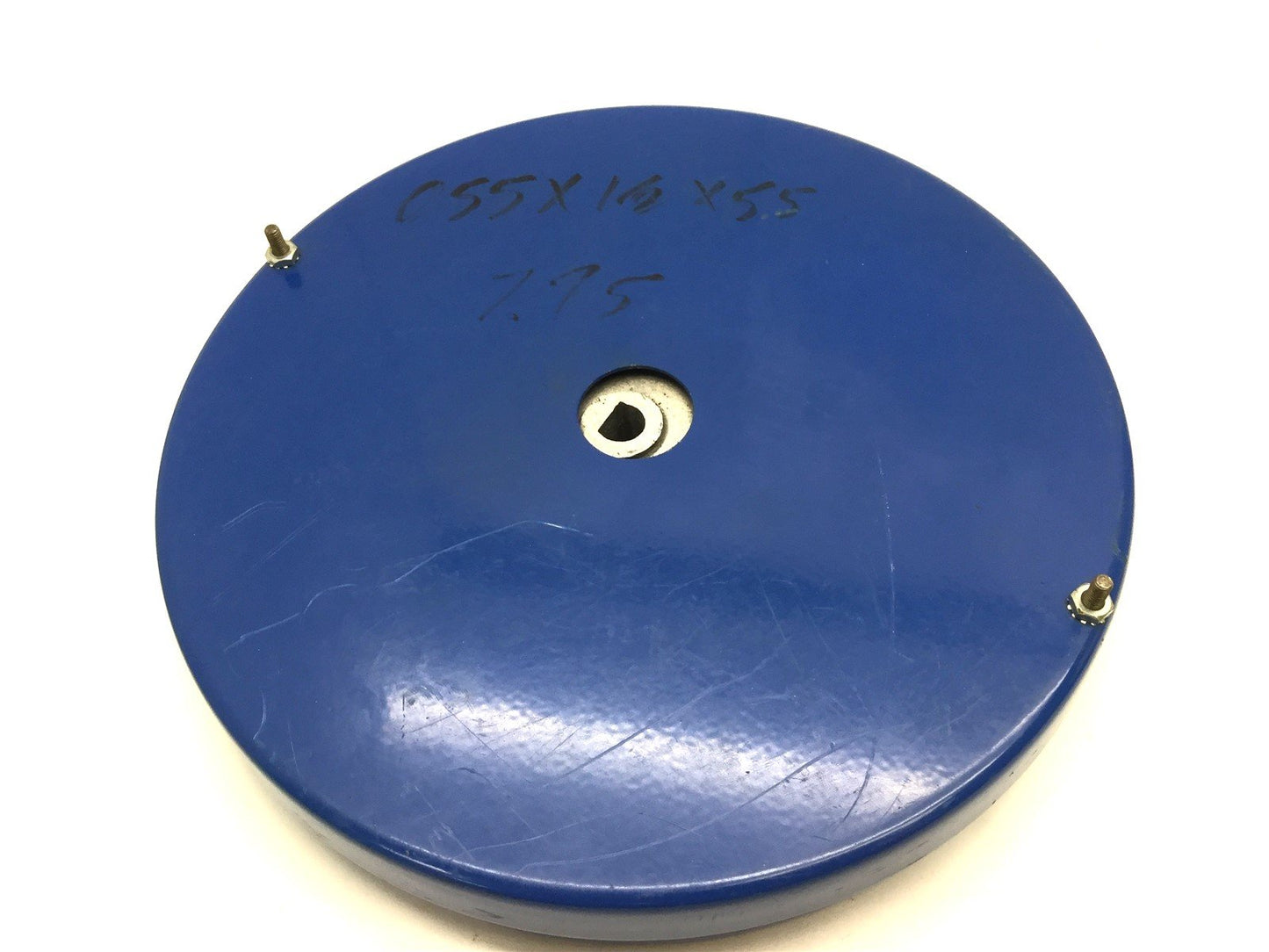 Used Blue Spring Motor, Outside Diameter: 10.75" Height: 2" Shaft Diameter: 0.44"