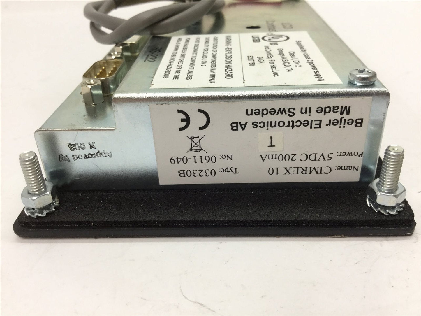 Used Beijer Electronics 03230B CIMREX 10 Operator Terminal, Front: 142mm x 90mm