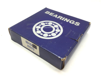 New Koyo 6919Z Deep Groove Ball Bearing, Bore: 95mm, Width: 18mm, OD: 130mm