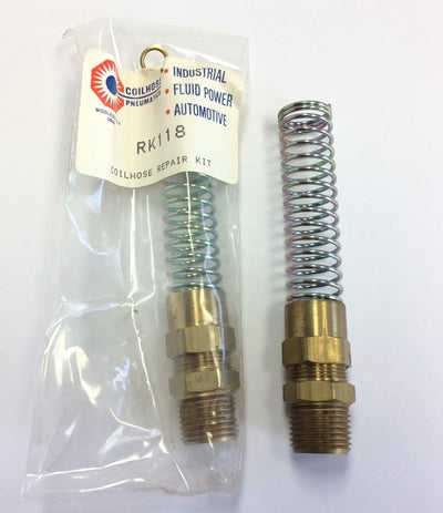 New – Open box Lot of 2 Coilhose Pneumatic RK118 Nylon Coil Repair Kit 1/2" ID x 1/2"MPT Rigid