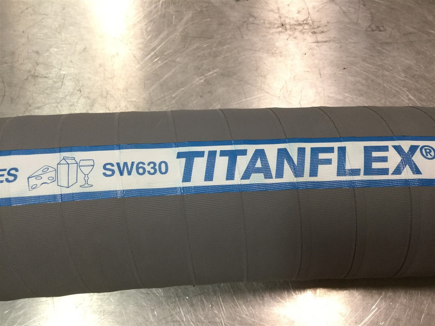 New Parker SW630-2500 Titanflex Food and Beverage Suction Hose, ID: 2.5" 200 PSI 5'