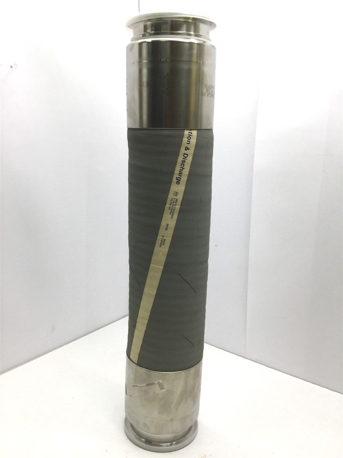 New Ace Sanitary RSD400 RSD Suction & Discharge Hose, 150PSI L: 2' ID: 4"