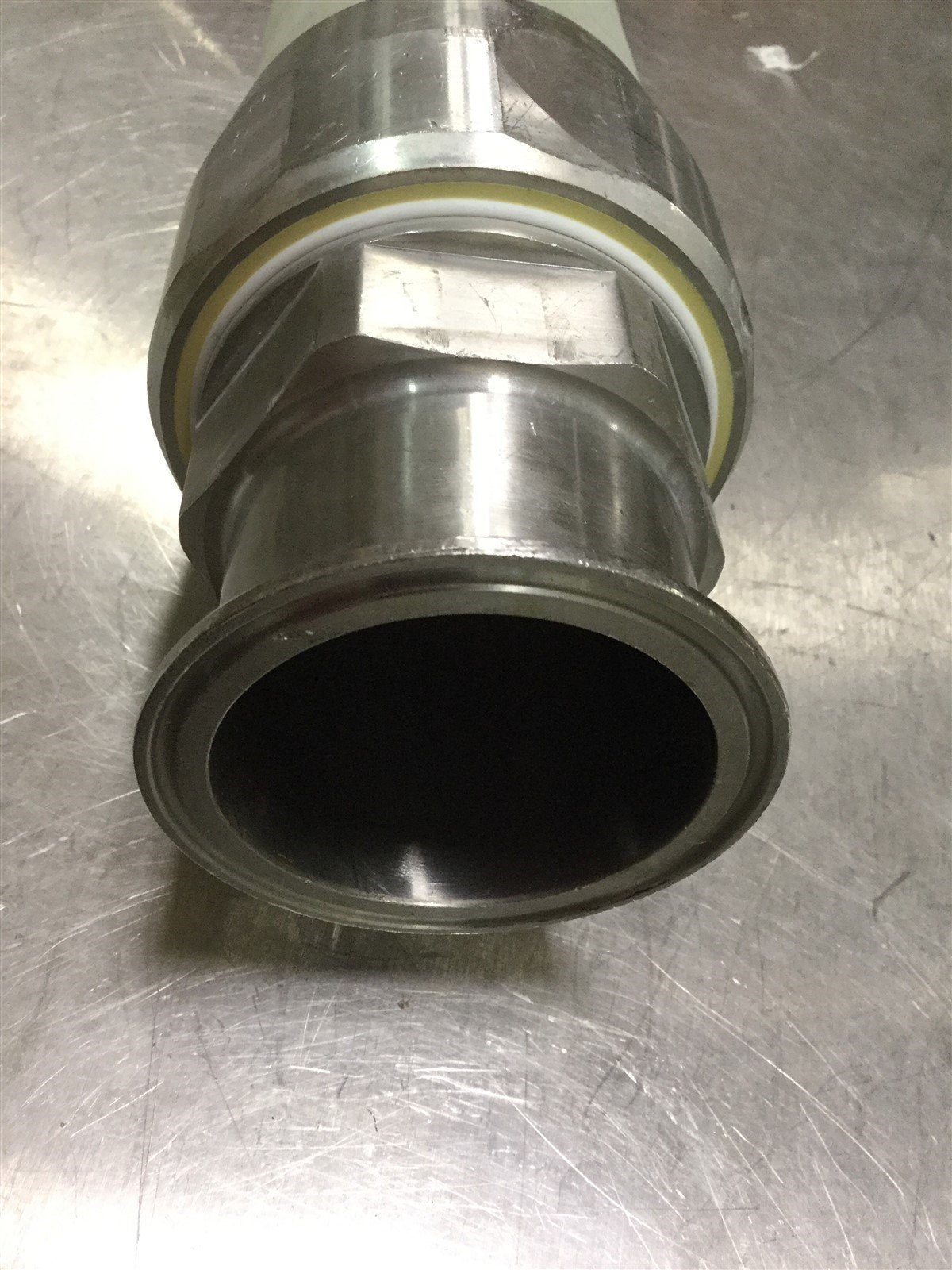 Used Sanitary Couplers Inc Wet Food and Beverage Hose With Quick Clamp, Length: 4'