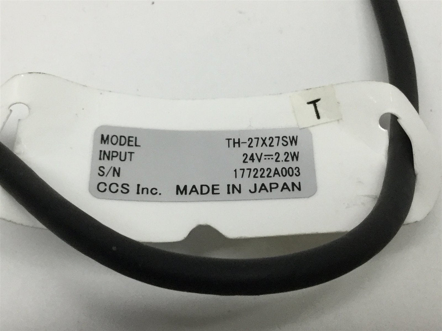 Used CCS TH-27X27SW High Output Flat Backlight Unit White LED, 27mm x 27mm, 24VDC