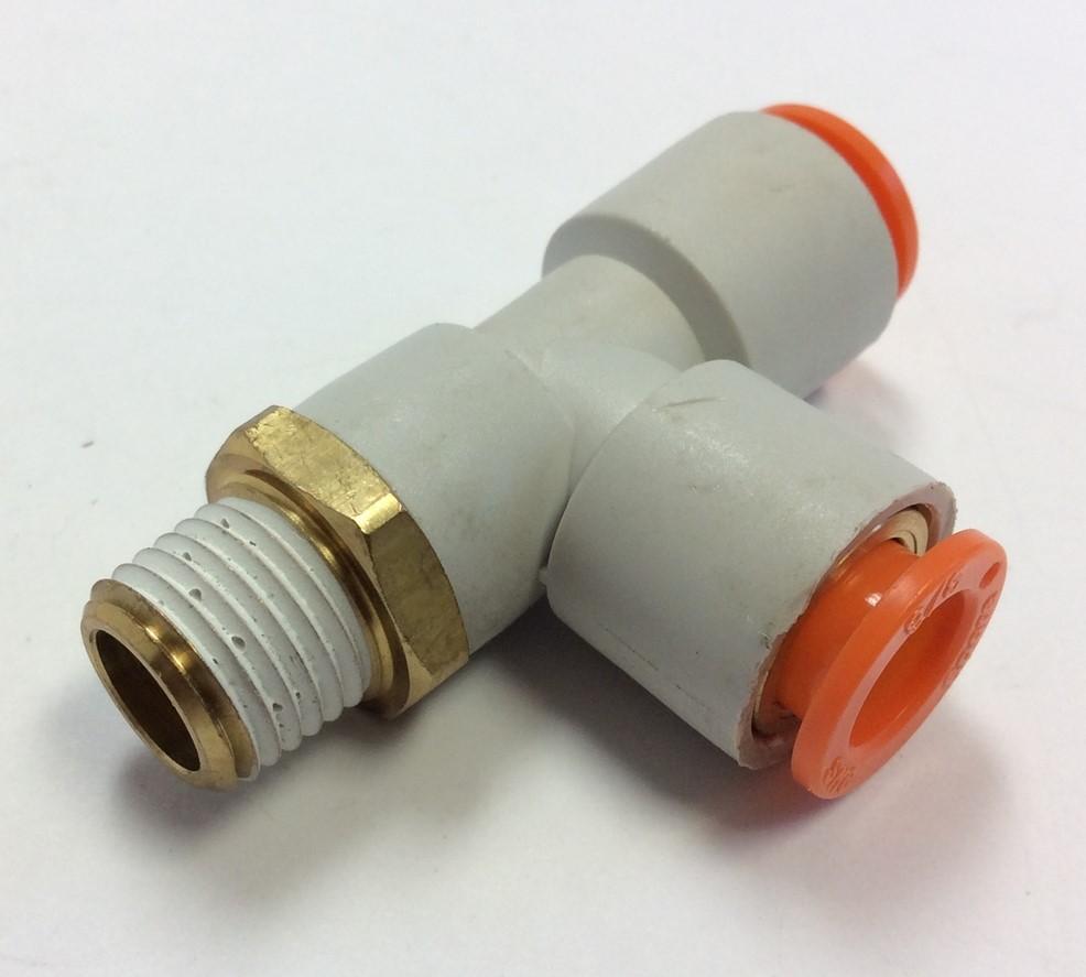 New – Open box Lot of 12 SMC KQ2Y11-35S Pneumatic Male Run Tee Fittings, 1/4" NPT, 3/8" Tubing