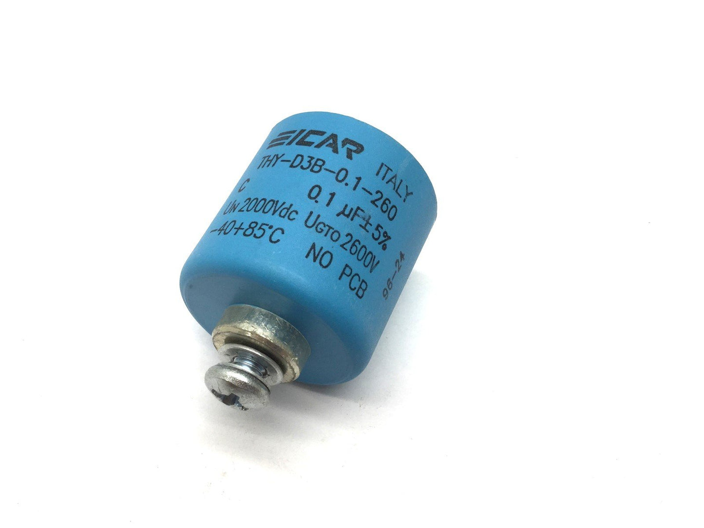 Used Icar THY-D3B-0.1-260 Capacitor Un 200VDC 0.1uF±5% -40+85 C NO PCB Diameter: 39mm