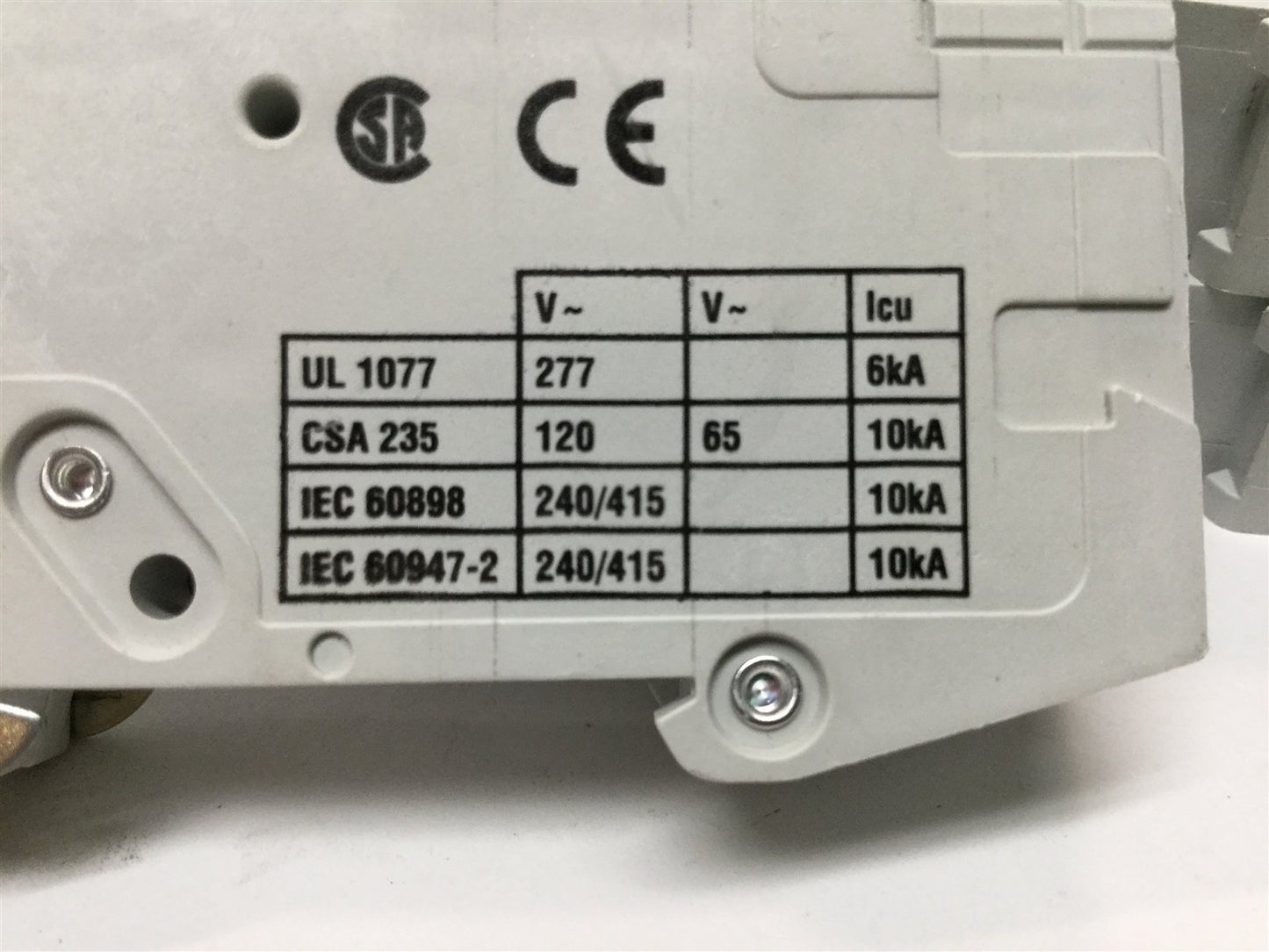 Used Lot of 3 Cutler Hammer WMS1C04 Circuit Breakers Single-Pole 240VAC 4A DIN Rail