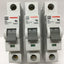 Used Lot of 3 Cutler Hammer WMS1C04 Circuit Breakers Single-Pole 240VAC 4A DIN Rail