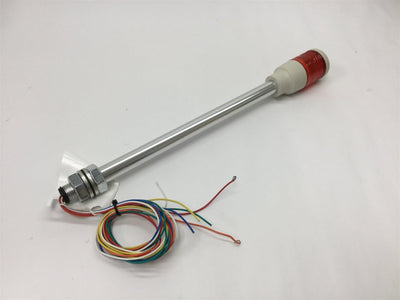 Used Schneider Electric XVC4B1 Tower Light, Color: Red, Supply: 24VAC/DC, 40mm