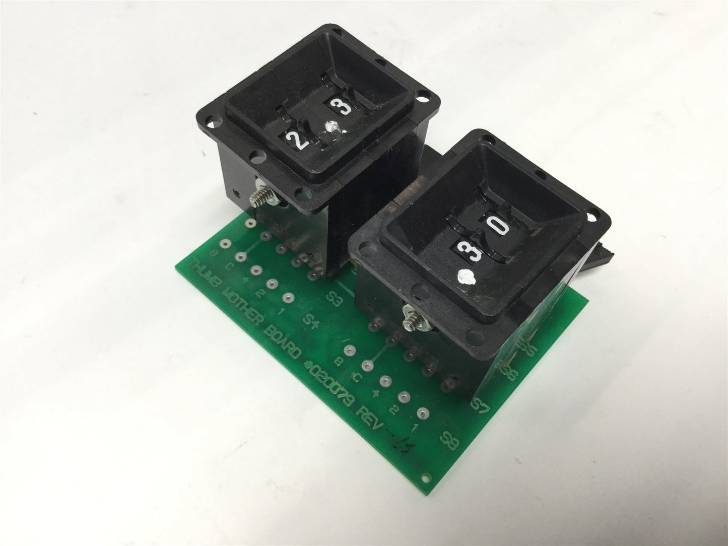 Used Lot of 2 Unimax Digital Thumbwheel Selector Switch, 0-9, Breakout Board, 34 Pin