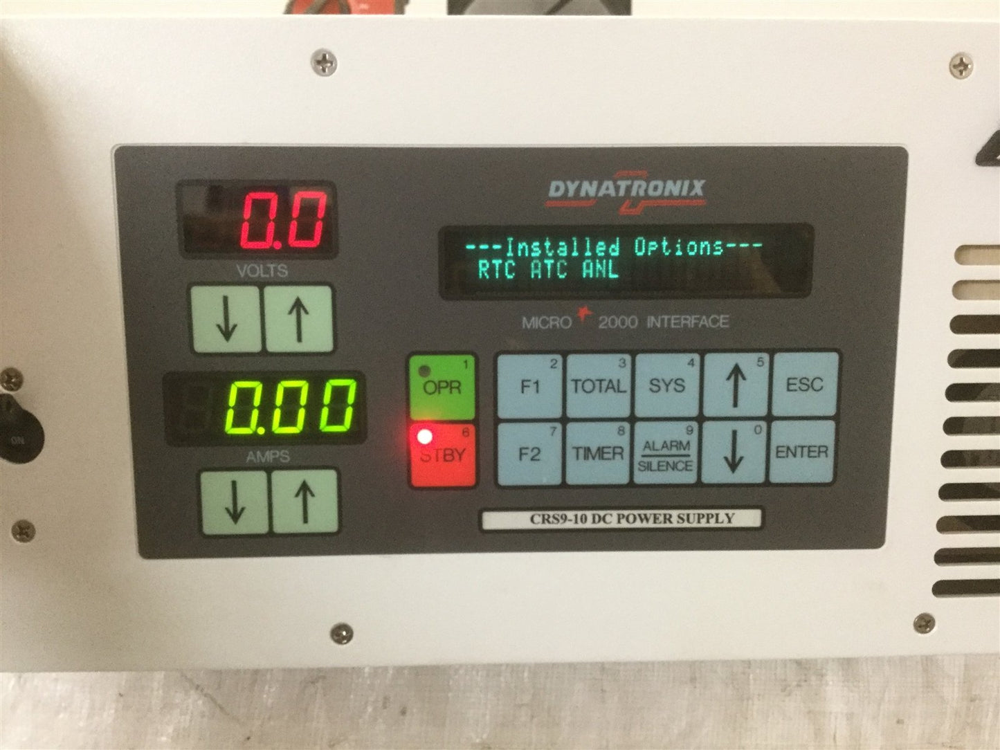 Used Dynatronix CRS9-10 DC Power Supply, Out: 9V 10A w/Microstar & PLC Analog *Detail