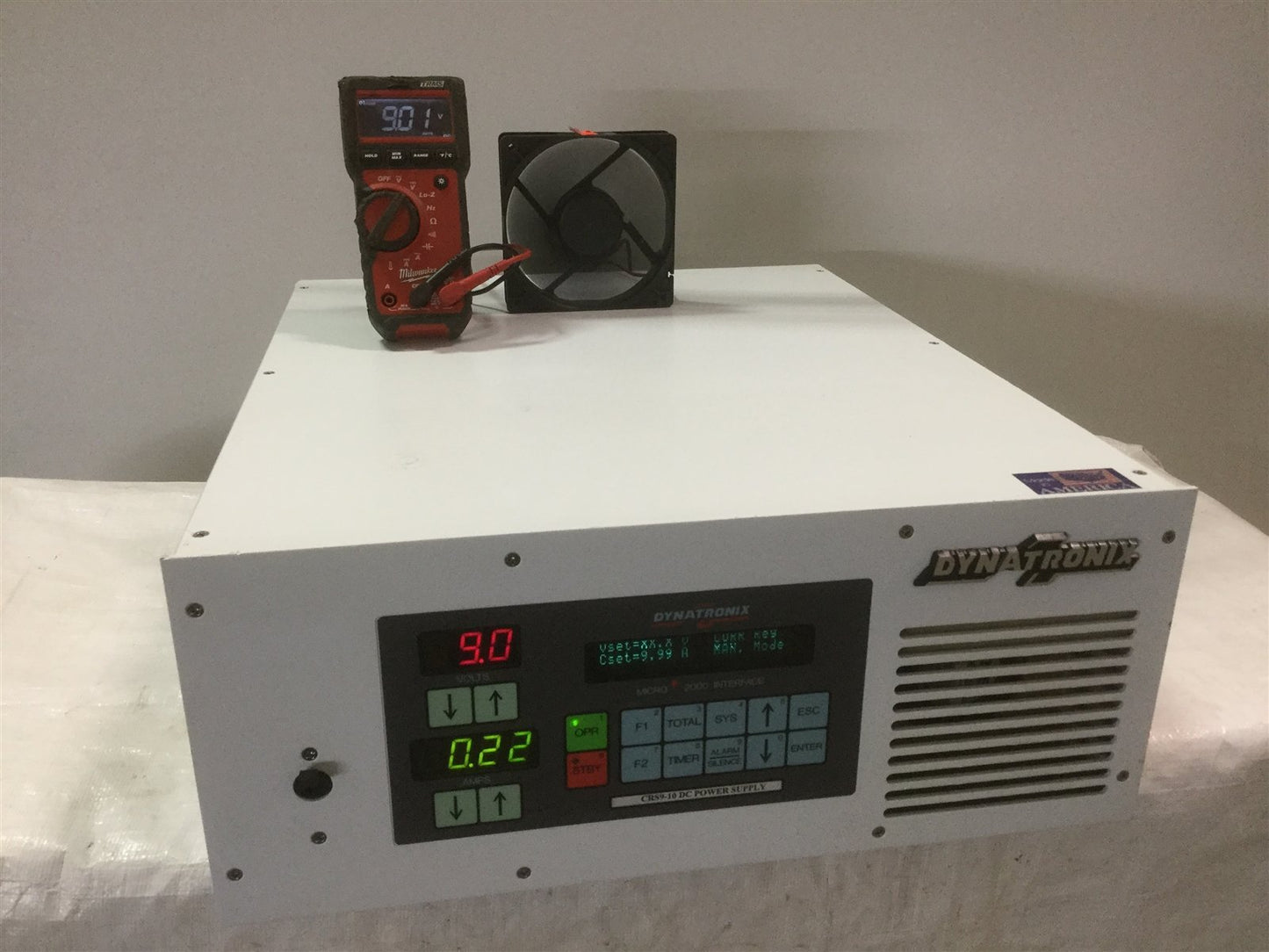 Used Dynatronix CRS9-10 DC Power Supply, Out: 9V 10A w/Microstar & PLC Analog *Detail