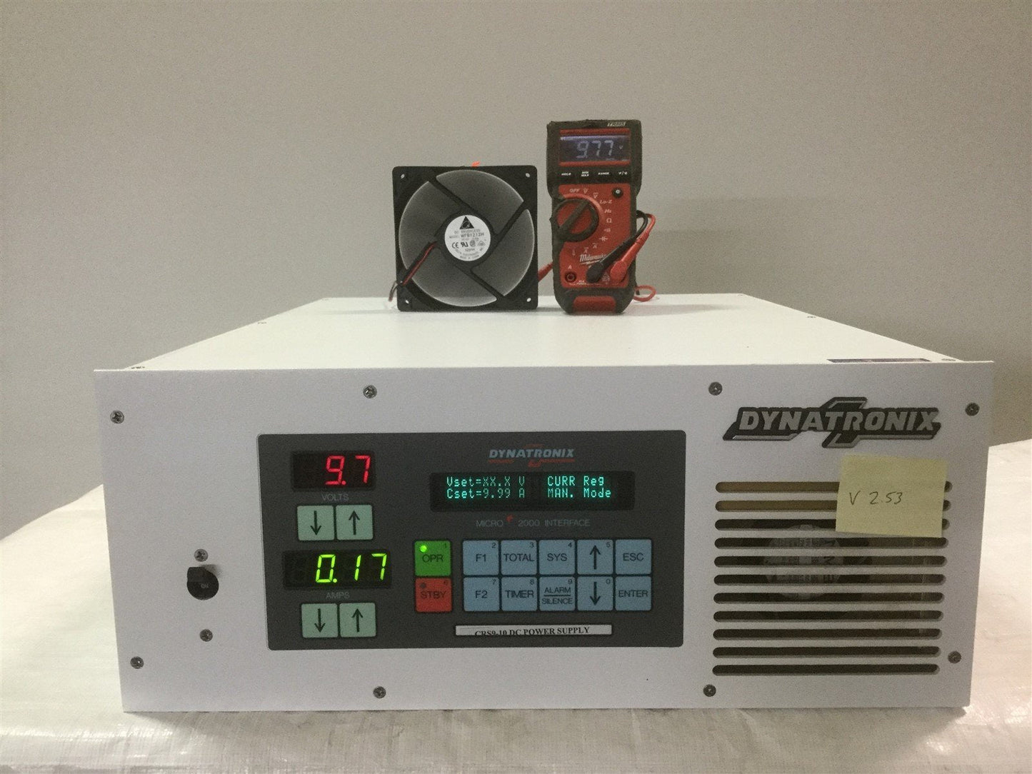 Used Dynatronix CRS9-10 DC Power Supply, Out: 9V 10A w/Microstar & Analog PLC *Detail