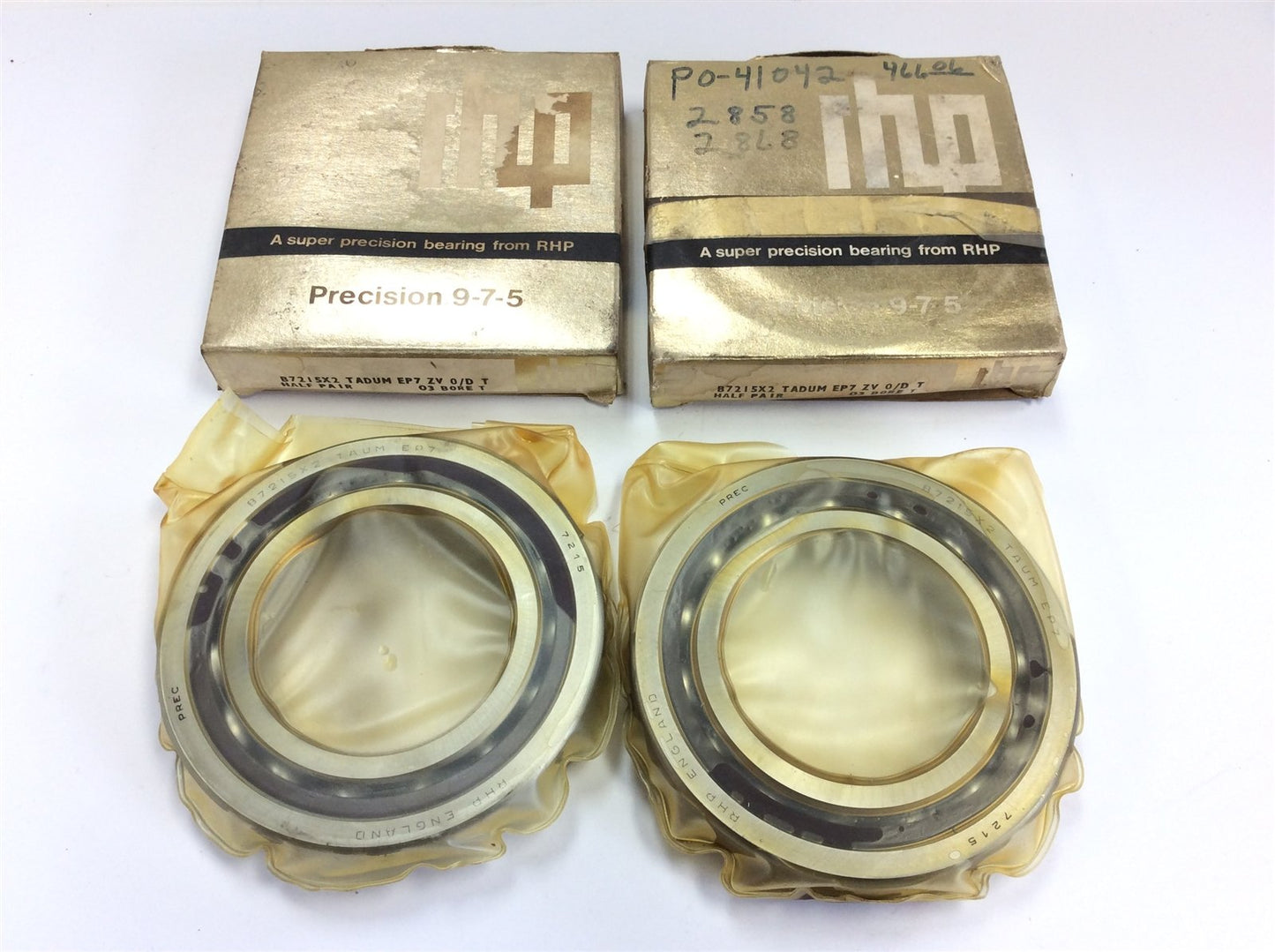 New Lot of 2 RHP Precision Angular Contact B7215X2 Taum EP7 Ball Bearing 130mm OD