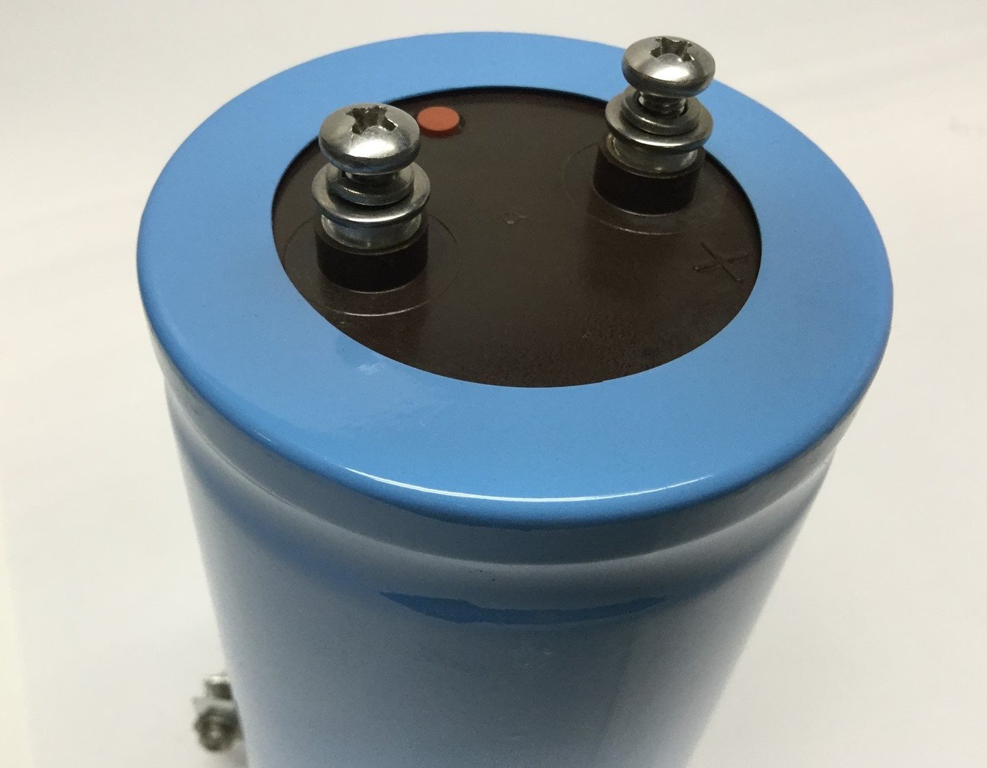 Used Mallory CGS632T350X5L Electrolytic Capacitor 6300uF MFD, 350VDC, w/ Bracket