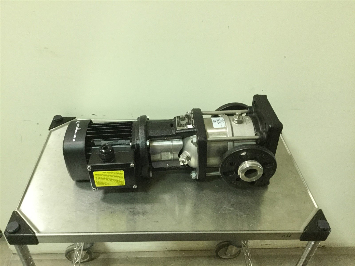 Used Grundfos CRN1S-5 A-FGJ-G-E-HQQE Vertical Water Pump Ports DN 50 Pressure 360PSI