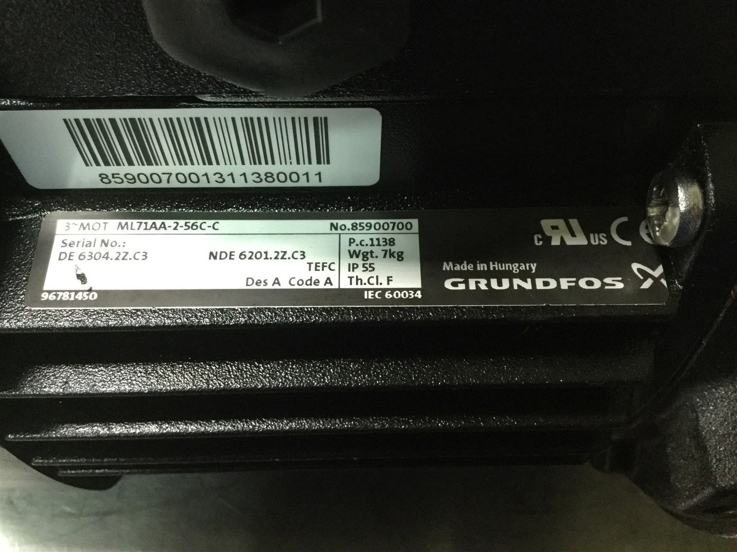 Used Grundfos CRN1S-5 A-FGJ-G-E-HQQE Vertical Water Pump Ports DN 50 Pressure 360PSI