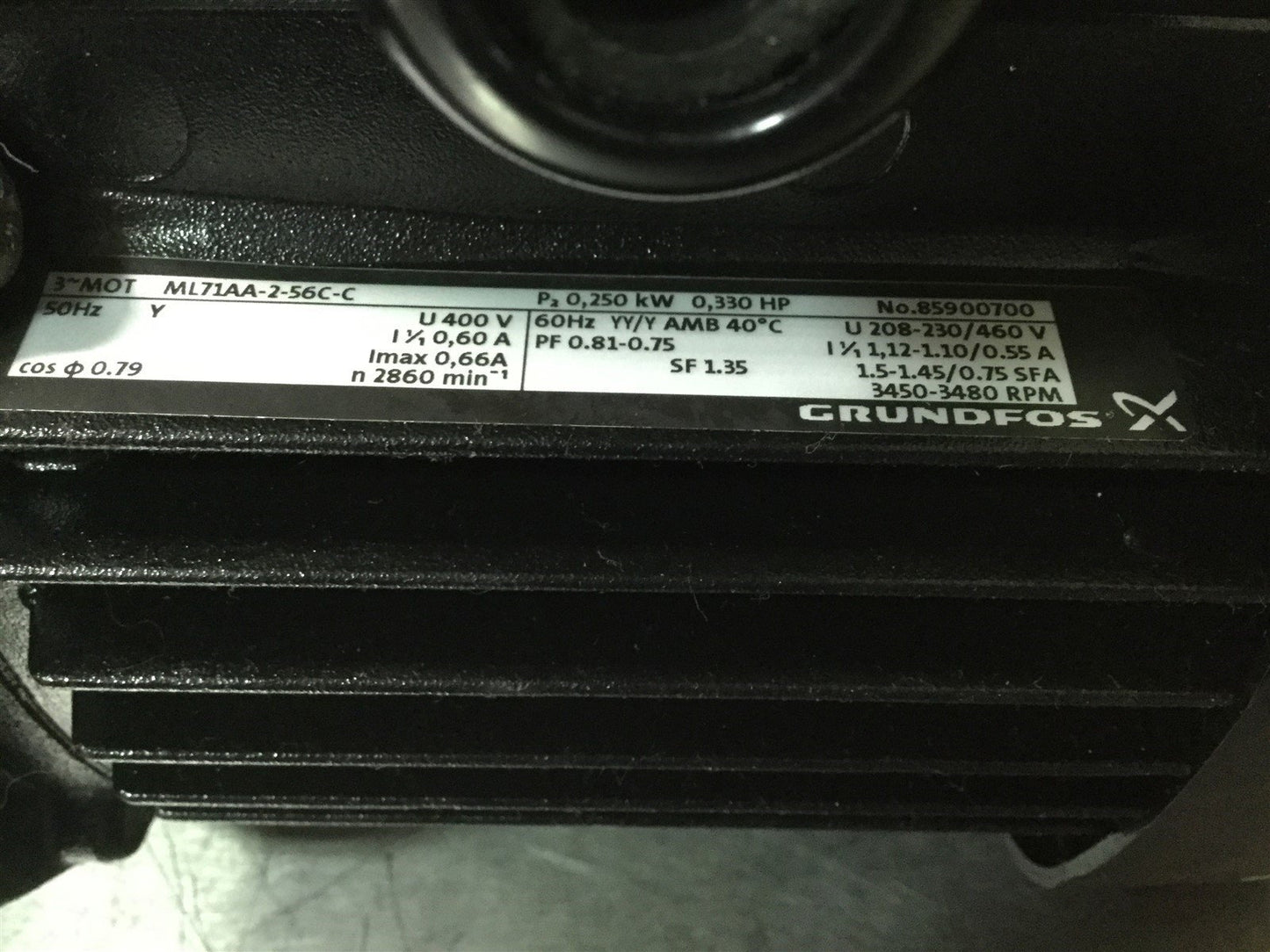 Used Grundfos CRN1S-5 A-FGJ-G-E-HQQE Vertical Water Pump Ports DN 50 Pressure 360PSI