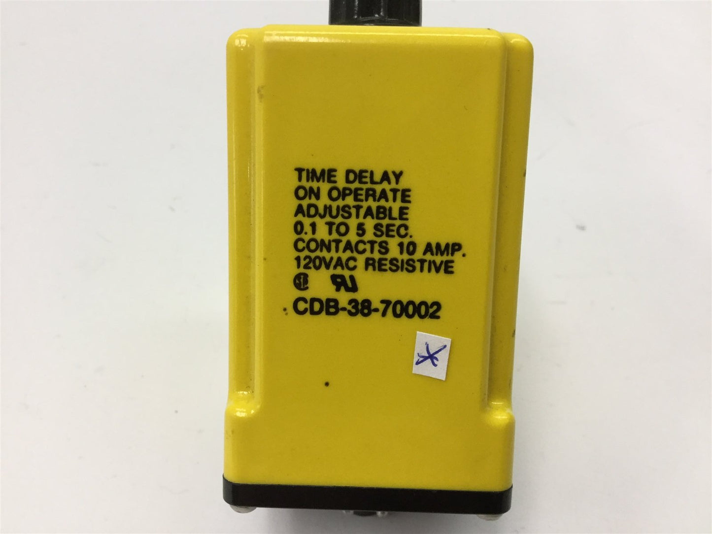 Used Potter & Brumfield CDB-38-70002 Time Delay Relay, Range: 0.1 to 5sec, 120VAC 10A