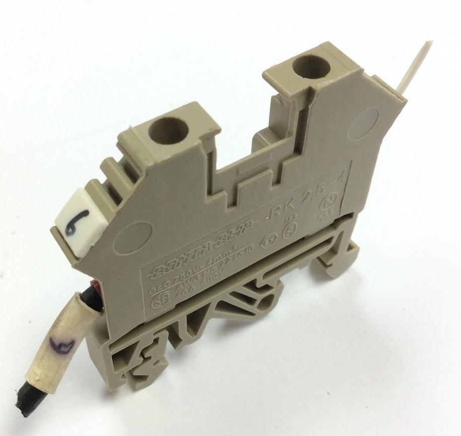 Used Lot of 50 Conta-Clip RK2.5-4 Screw Connection Terminal Blocks 600V 40A 22-10 AWG
