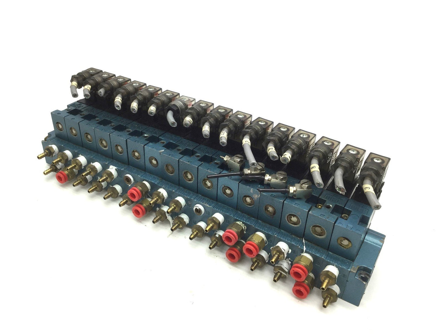Used Lot of 16 Mac 45A-MAC-DDDJ-4KD Solenoid Valve, 2 Position 4 Way, 24VDC, 1/8 NPT