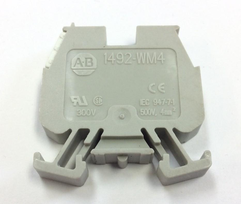Used Lot of 57 Allen Bradley 1492-WM4 Feed Through Terminal Blocks 300V 20A 22-12 AWG