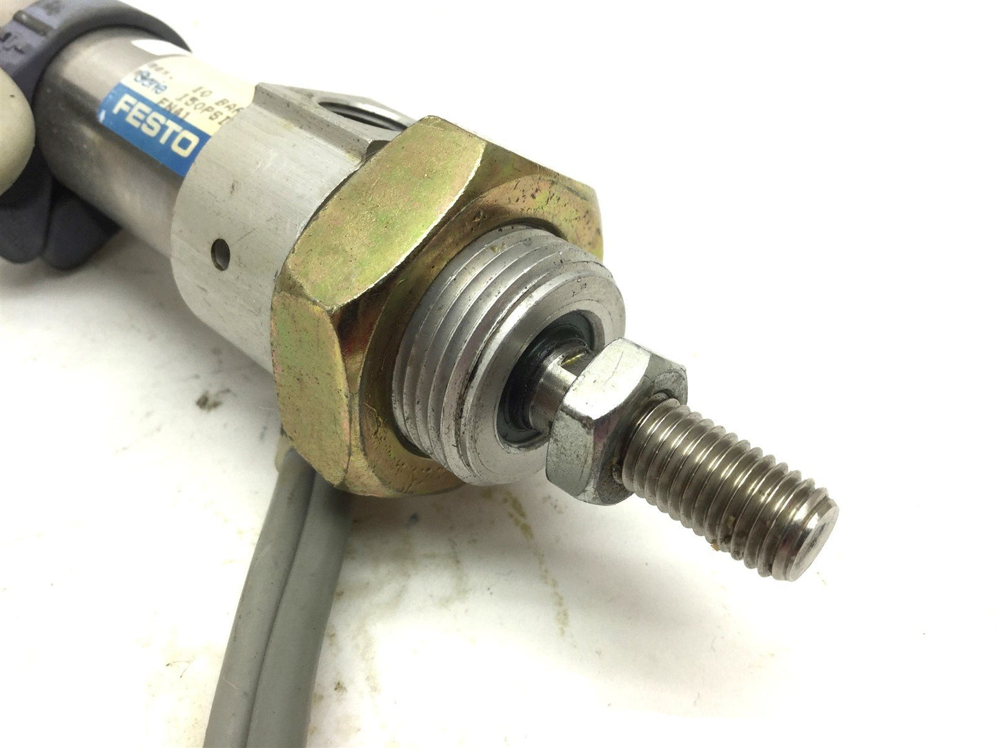 Used Festo DSNU-3/4"-3"-P-A Pneumatic Cylinder Bore 3/4" Stroke 3" 150 PSI 2 Switches