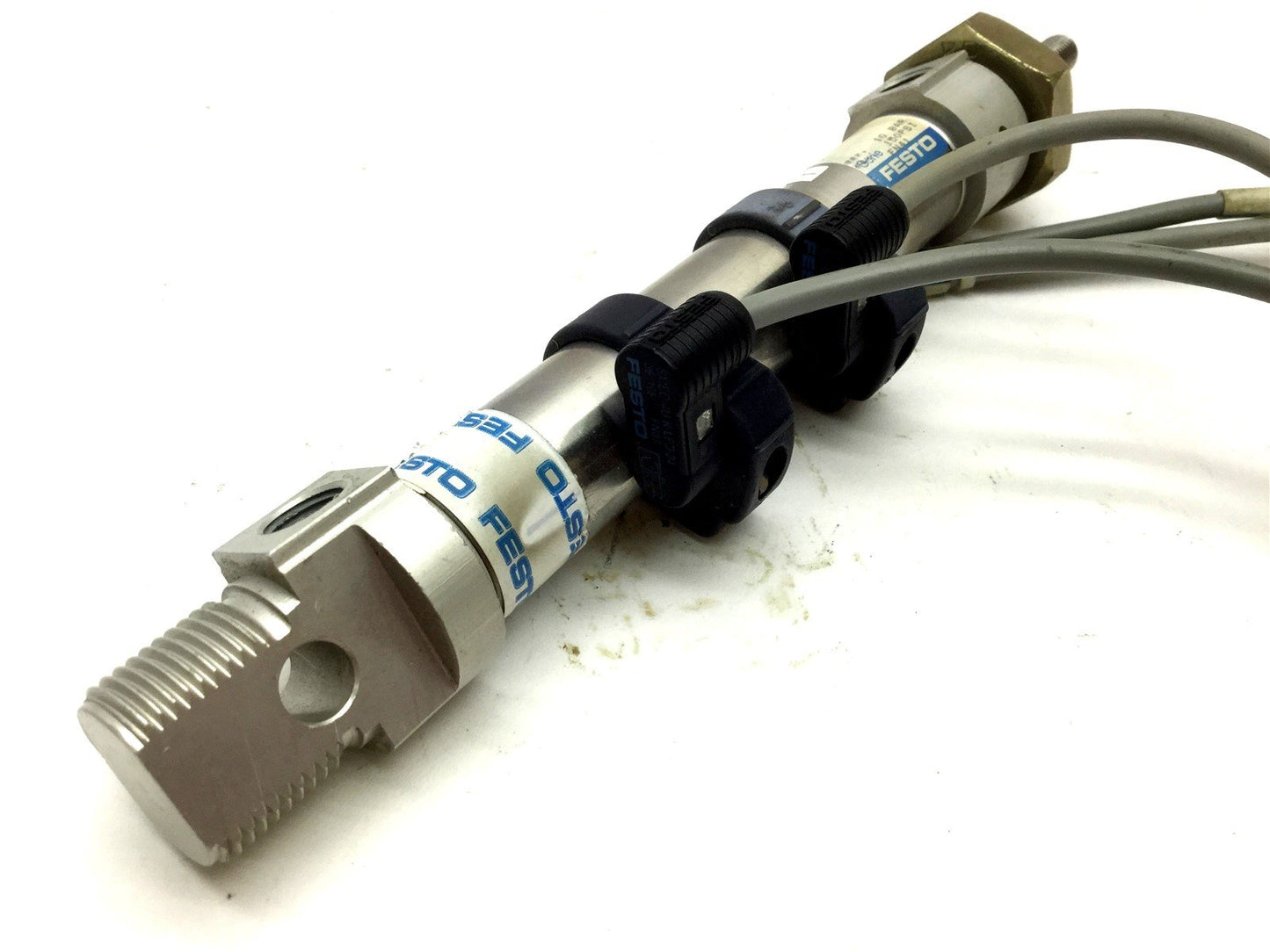 Used Festo DSNU-3/4"-3"-P-A Pneumatic Cylinder Bore 3/4" Stroke 3" 150 PSI 2 Switches