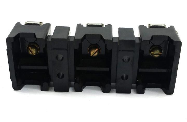 Used Lot of 4 Allen Bradley X-401977 Fuse Holder Block, 3-Pole, 30A 250VAC