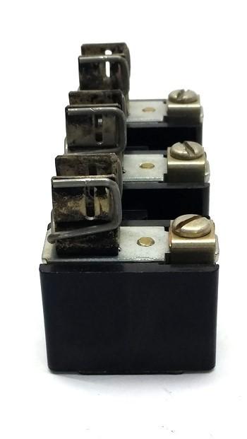 Used Lot of 4 Allen Bradley X-401977 Fuse Holder Block, 3-Pole, 30A 250VAC