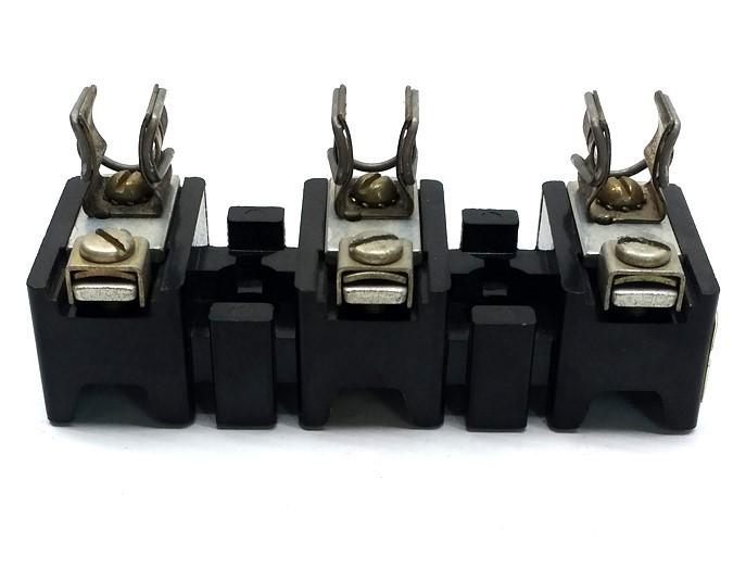 Used Lot of 4 Allen Bradley X-401977 Fuse Holder Block, 3-Pole, 30A 250VAC
