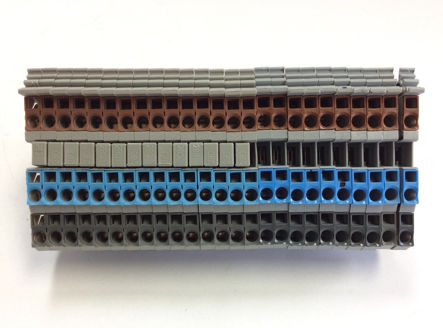 Used Lot of 25 Wago 280-560 Sensor Terminal Block 3-Conductor 400V 20A 28-12 AWG DIN