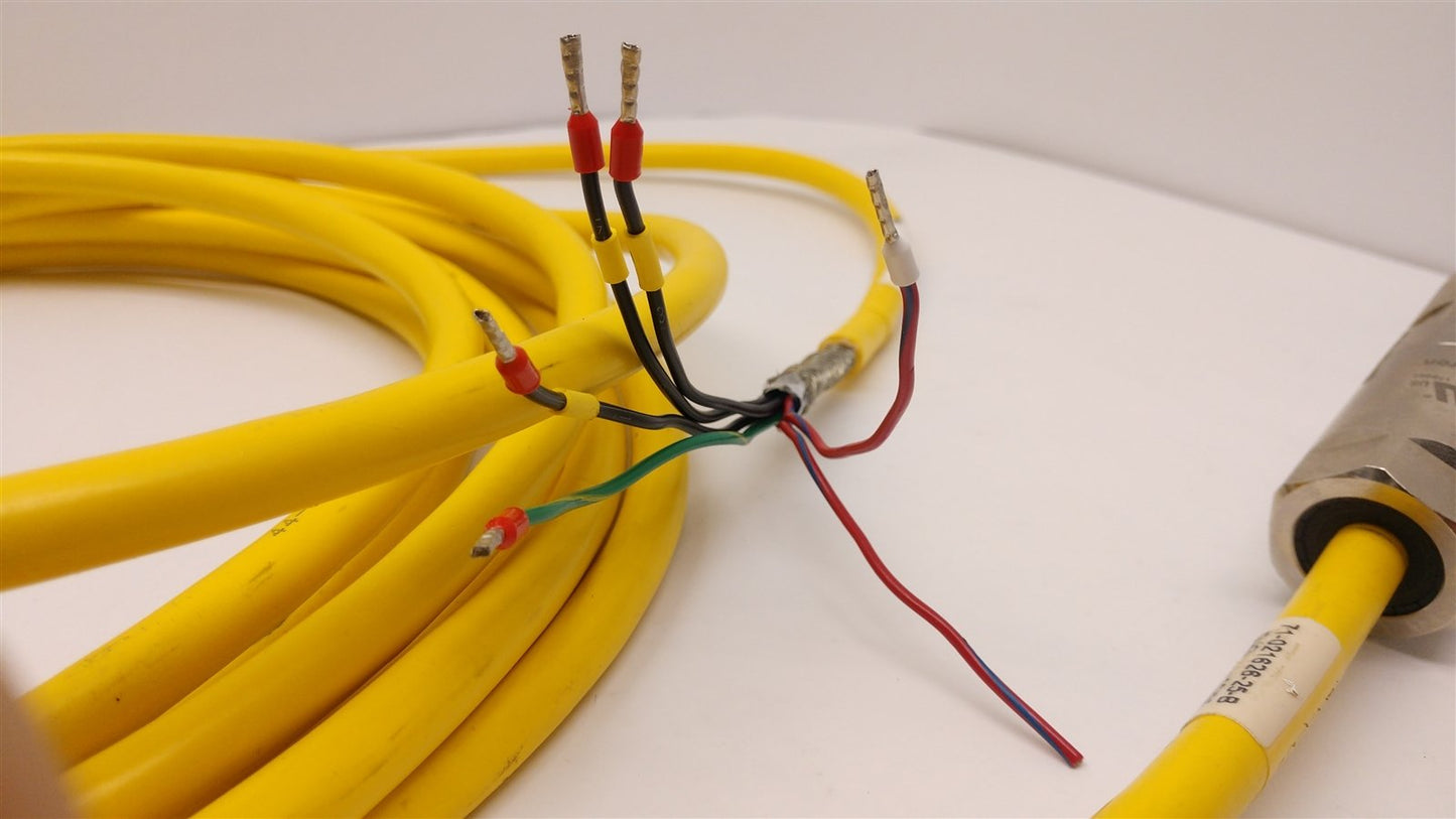 Used Parker 71-021626-25-B PS Shielded Power Cable Rev B for Servo Motor, Length 25'