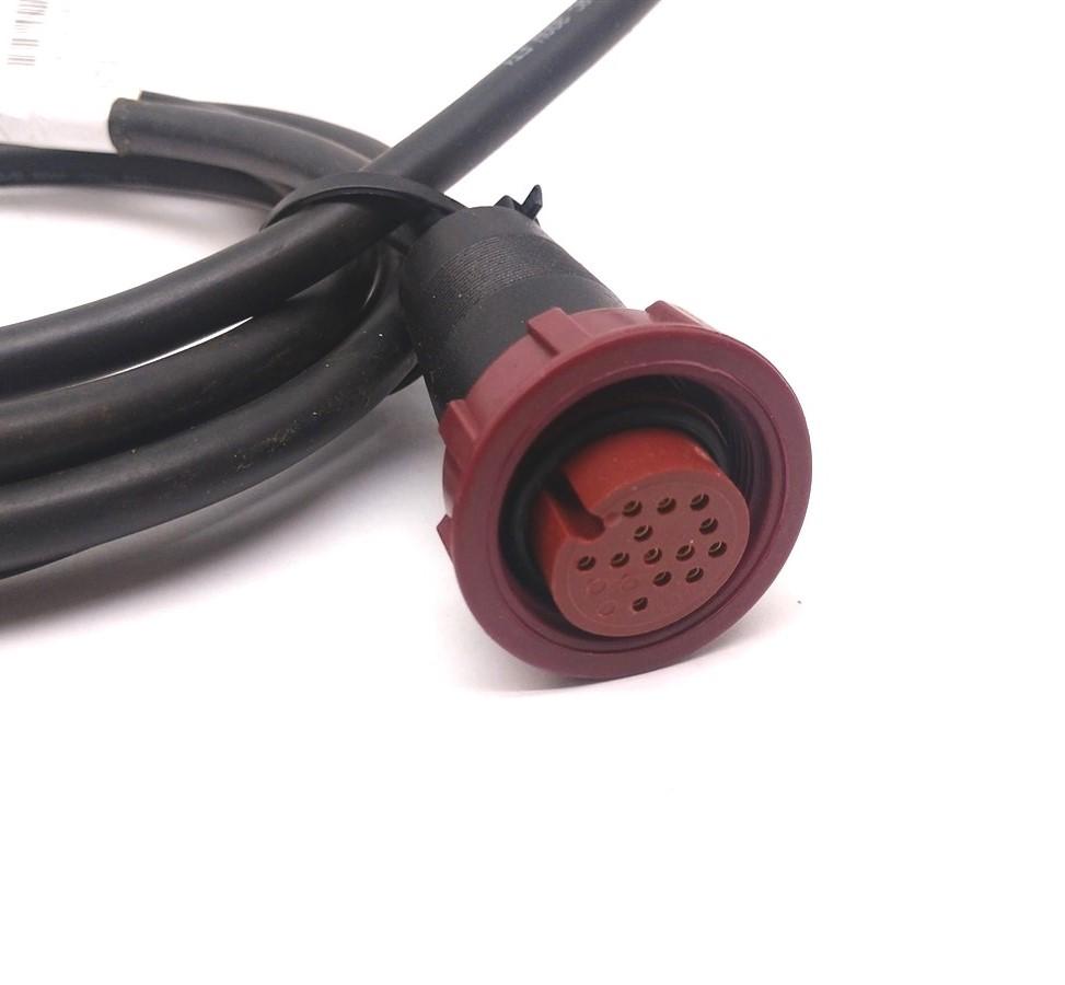 Used STI 42661-0050 Safety Light Curtain Receiver Cable 13 Pin Female, 300V