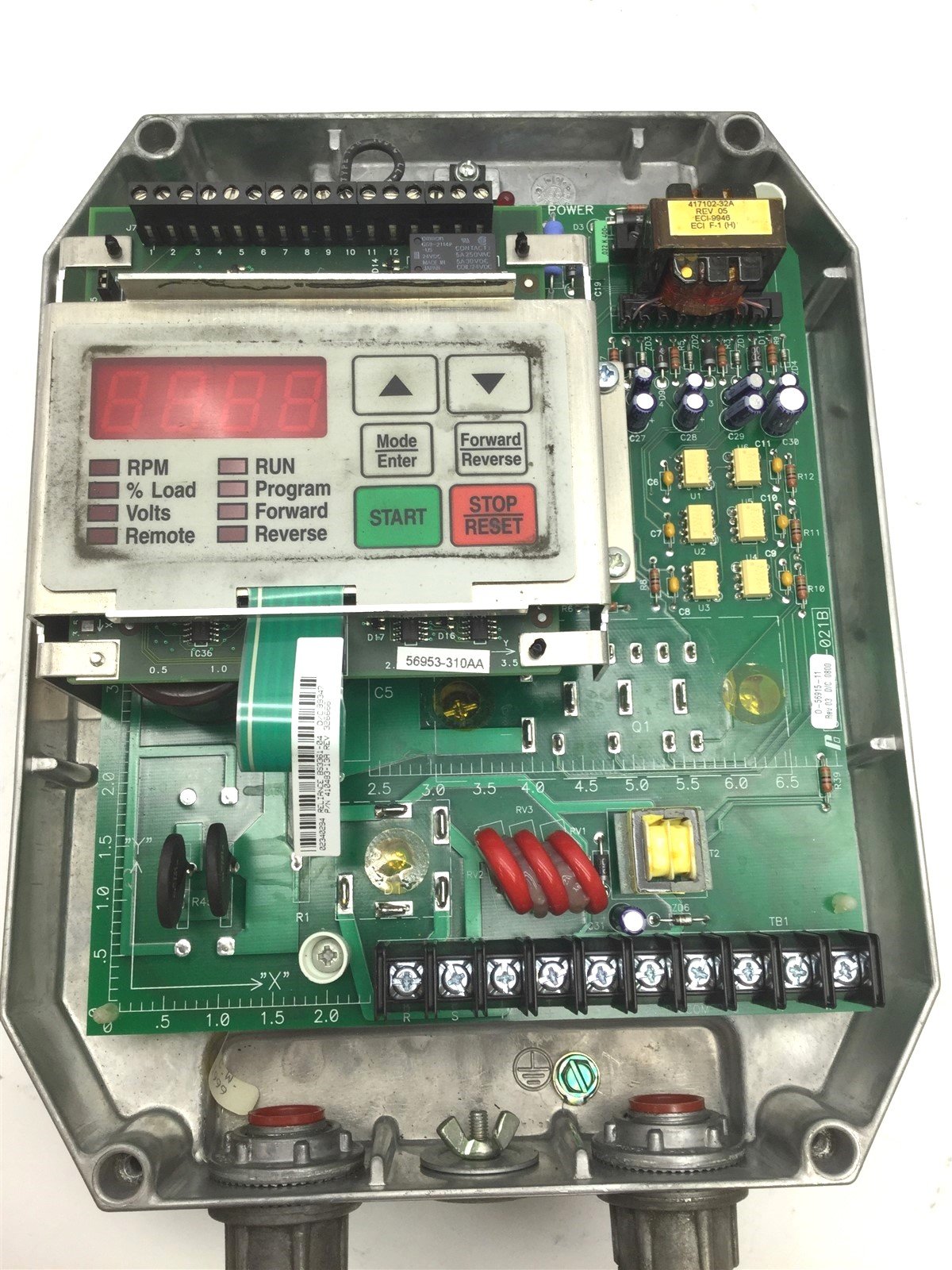 Used Reliance Electric 1SU44001 SP500 Easy Clean Plus AC Motor Drive, 380-460VAC