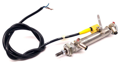 Used Bosch 0 822 322 503 Pneumatic Cylinder, w/ Turck BIM-PST-AP6X-V1131 Sensor