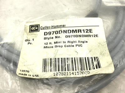 New – Open box Cutler Hammer D970DNDMR12 Mini to Right Angle Micro Drop Cable Length: 12'