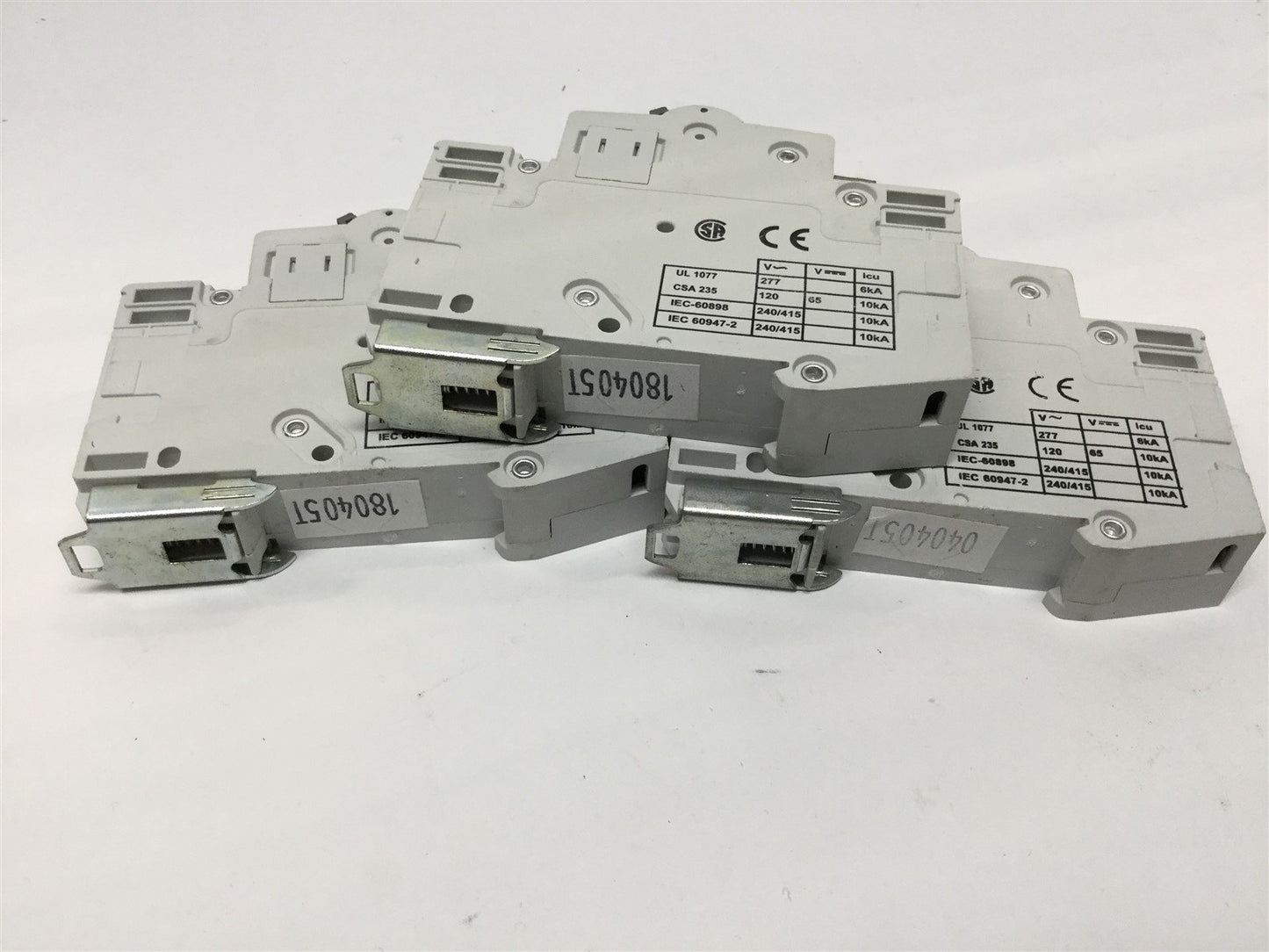 Used Lot of 3 Cutler Hammer WMS1C03 Circuit Breakers, 1-Pole, Rating: 240VAC 3A
