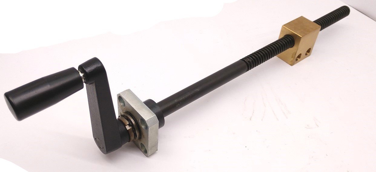 Used Manual Screw With Handle, For Herrmann Ultrasonics PS AC, Thread Pitch 3.5mm