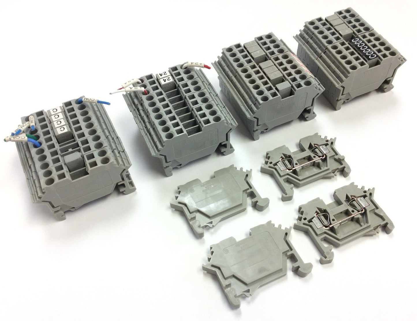 Used Lot of 44 WAGO 280-602 Ground Terminal Blocks 2-Conductor 600V 20A 28-12 AWG