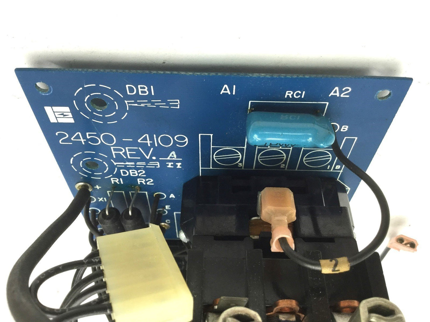 Used Emerson 2450-4109 Contactor Board Rev A, Armature Controller Full Load: 600V 25A