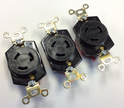 New – Open box Lot of 3 Eagle WC596/81-1 Twist Lock Receptacles NEMA L6-20 20A 250V 2P 3W UL