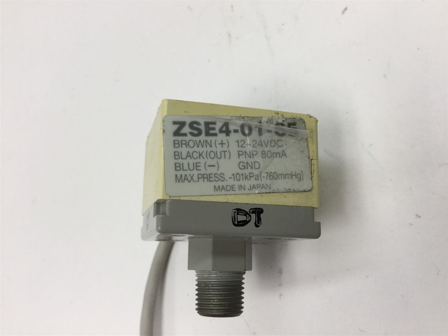 Used SMC ZSE4-01-65 Vacuum Switch, Pressure: -101kPa (-760mmHg), Supply: 12-24VDC