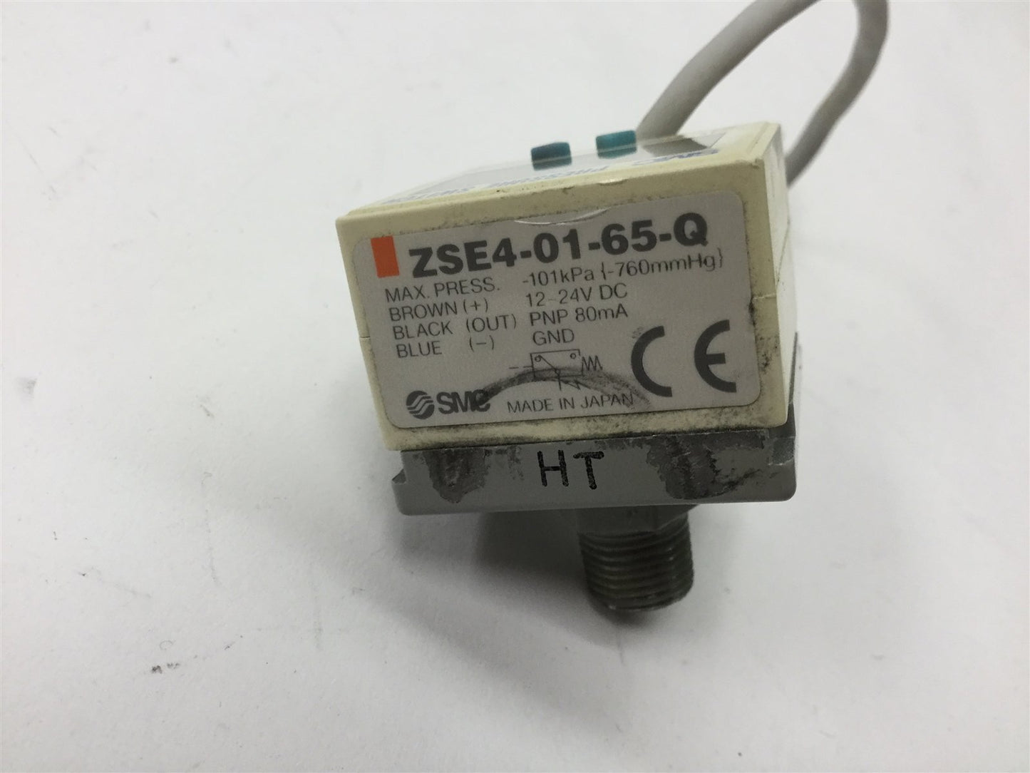 Used SMC ZSE4-01-65-Q Vacuum Switch, Pressure: -101kPa (-760mmHg), Supply: 12-24VDC