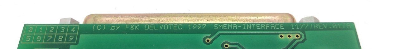 Used F&K Delvotec Smema-Interface 1177/Rev.01/A Board, DB37 Male to DB37 Female