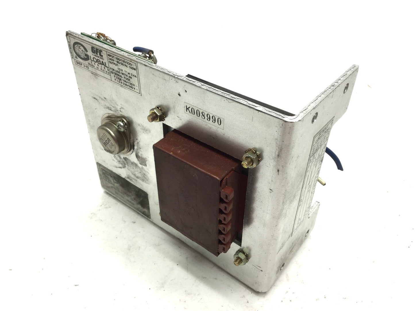 Used GFC Hammond GHOF 2-12 Power Supply, Input: 100/120/220/240VAC, Out: 12VDC 3.4A