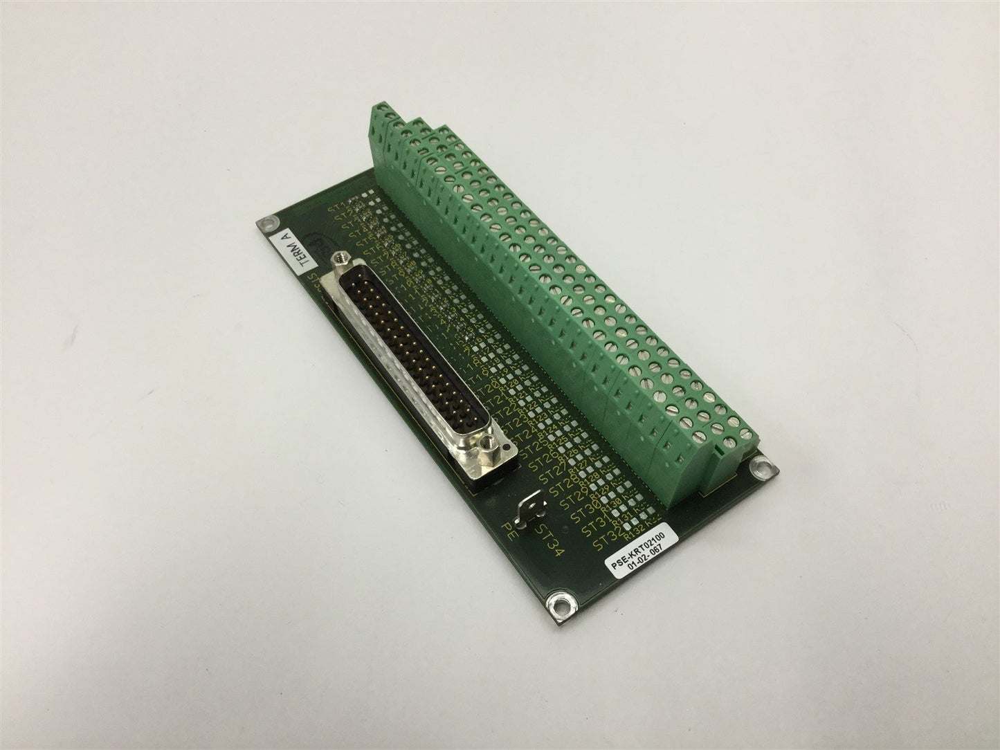 Used F&K Delvotec 1173 Rev.03/A Indexer Terminal 32, 37-Pin Male D-Sub to Terminals