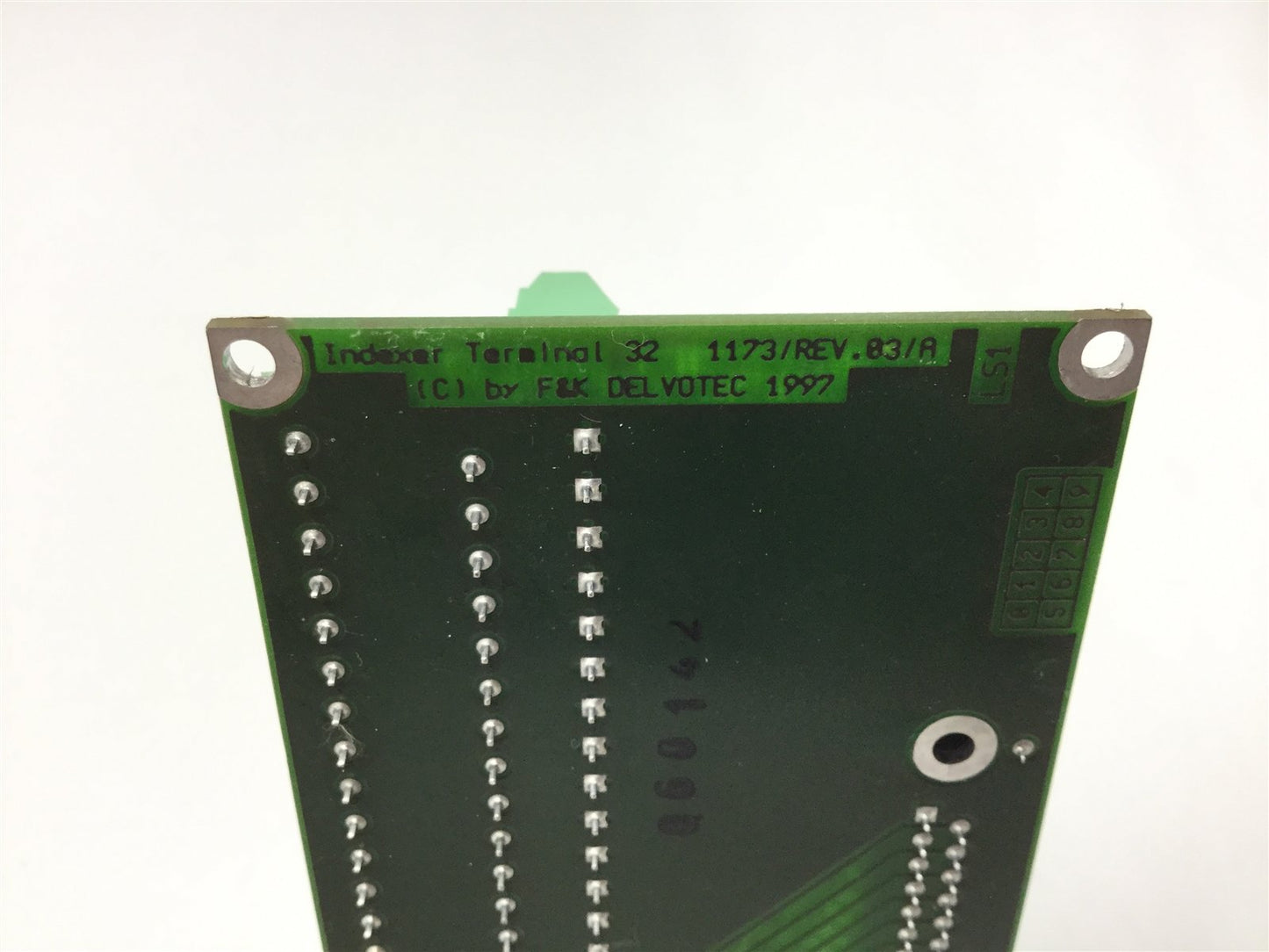 Used F&K Delvotec 1173 Rev.03/A Indexer Terminal 32, 37-Pin Male D-Sub to Terminals