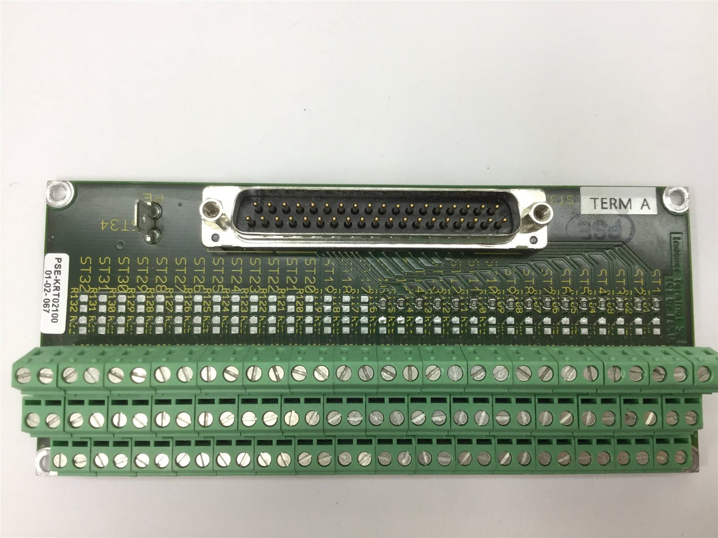 Used F&K Delvotec 1173 Rev.03/A Indexer Terminal 32, 37-Pin Male D-Sub to Terminals